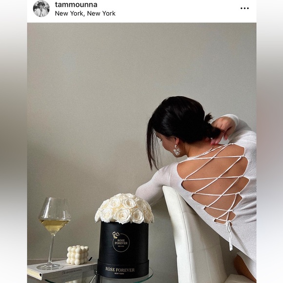 LONG SLEEVE DRESS - WHITE - Picture 6 of 8